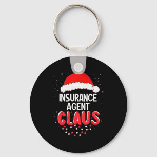 Insurance Agent Santa Claus Christmas Matching Cos Key Ring