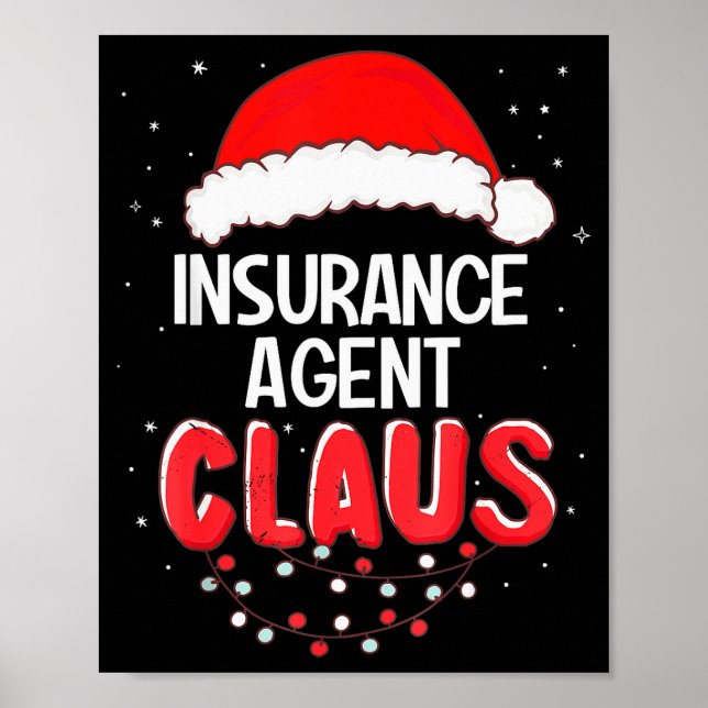 Insurance Agent Santa Claus Christmas Matching Cos Poster (Front)