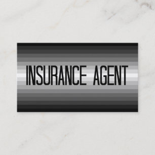 Insurance Agent Silver to Black Business Card