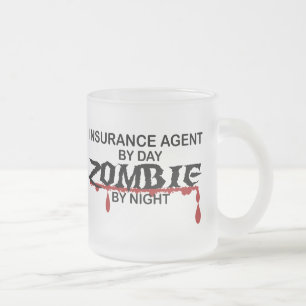 Insurance Agent Zombie Frosted Glass Coffee Mug
