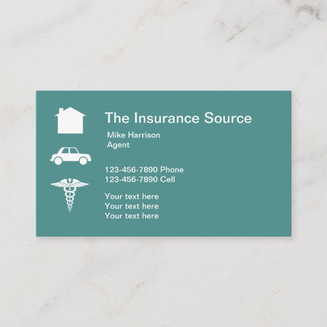 Insurance Broker Business Card (Front)