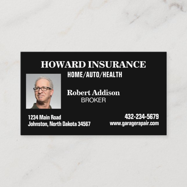 Insurance Broker Business Card (Front)