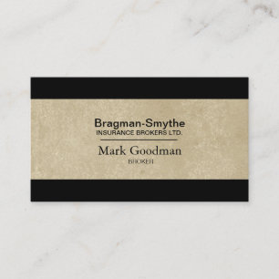 Insurance Broker Business Card - Simple Texture