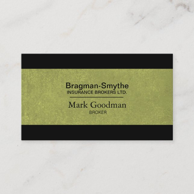 Insurance Broker Business Card - Simple Texture (Front)