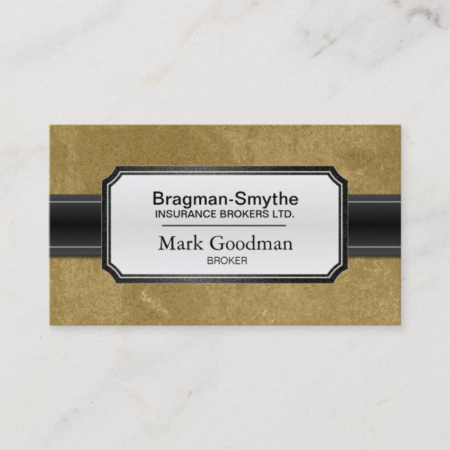 Insurance Broker Business Card - Sophisticated (Front)