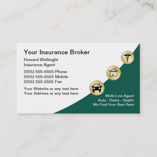 Insurance Broker Business Cards