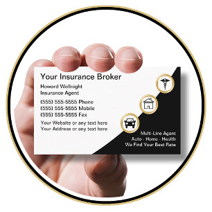 Insurance Broker Business Cards