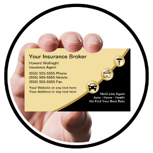 Insurance Broker Business Cards
