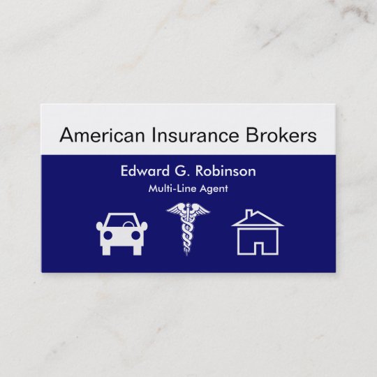Insurance Broker Business Cards Zazzle.co.uk