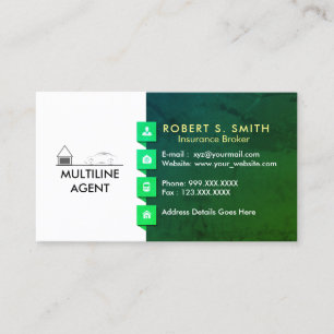 Insurance Broker Multiline agent Business Card