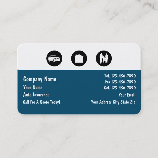 Insurance Business Cards (Front)