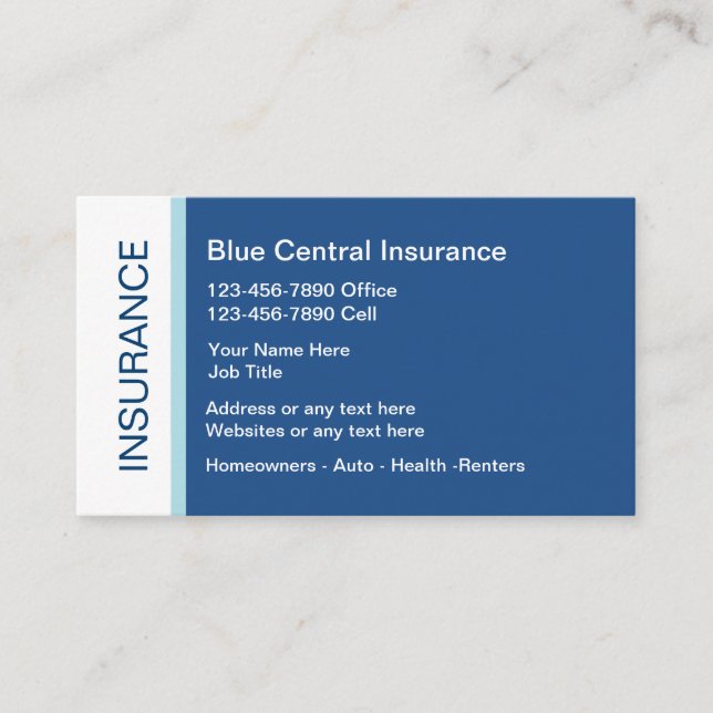 Insurance Business Cards (Front)