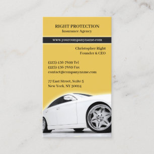 Insurance Car Dealer Business Card