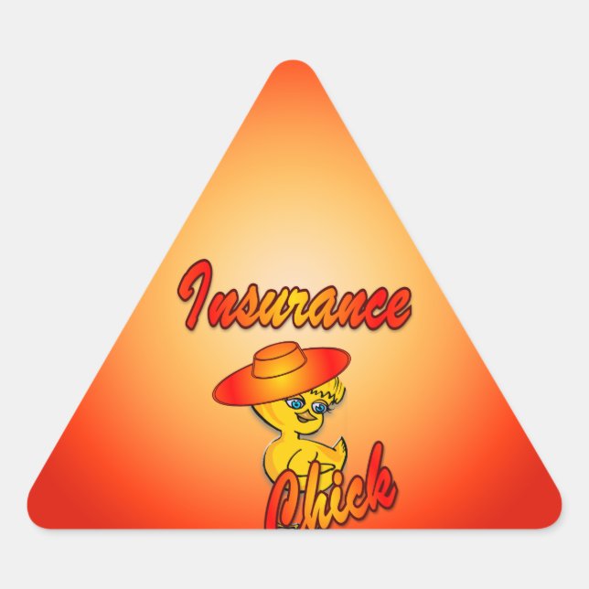 Insurance Chick #4 Triangle Sticker (Front)