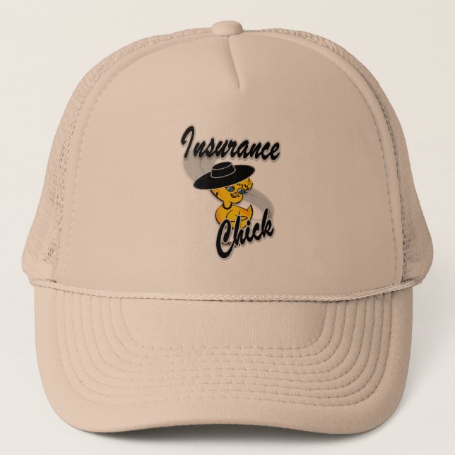 Insurance Chick #4 Trucker Hat (Front)
