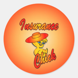 Insurance Chick #5 Classic Round Sticker