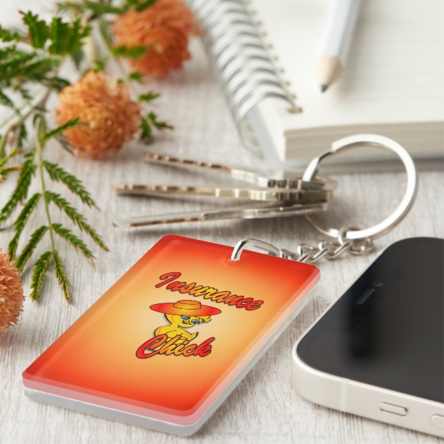 Insurance Chick #5 Key Ring (Front Right)