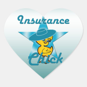 Insurance Chick #7 Heart Sticker