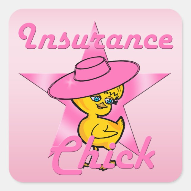 Insurance Chick #8 Square Sticker (Front)