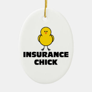 Insurance Chick Ceramic Tree Decoration