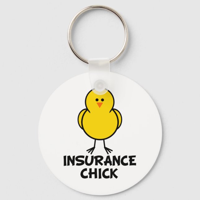 Insurance Chick Key Ring (Front)