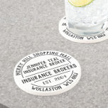 Insurance Company Promotional Coaster<br><div class="desc">Insurance Company Promotional Coaster. Designed for businesses working in the Insurance industry. Create your own coaster using the example as a template.</div>