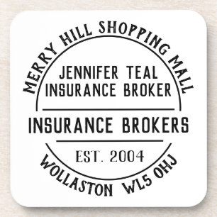 Insurance Company Promotional Coaster
