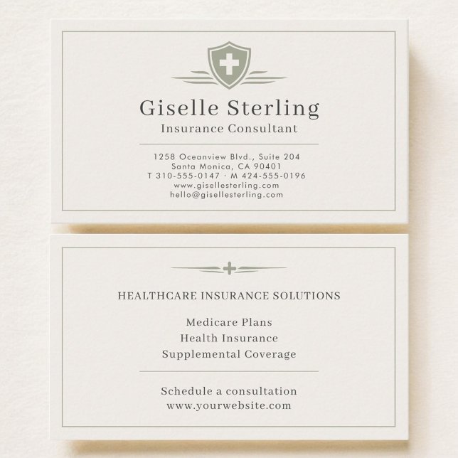 Insurance Consultant Business Card (Creator Uploaded)