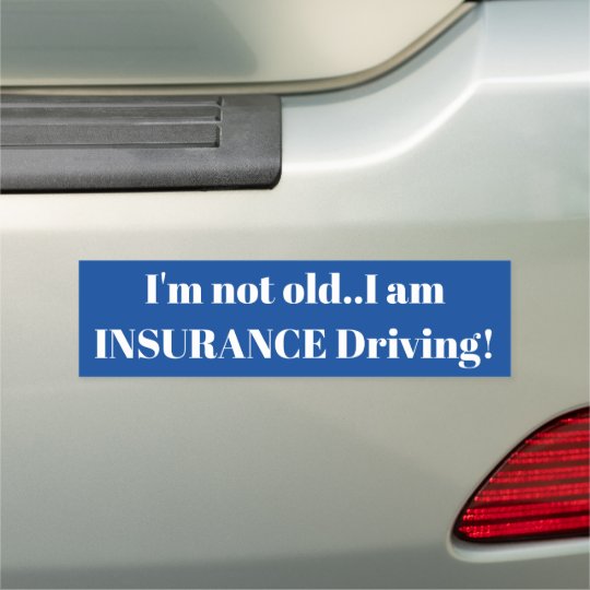 Insurance driving bumper sticker car Zazzle.co.uk
