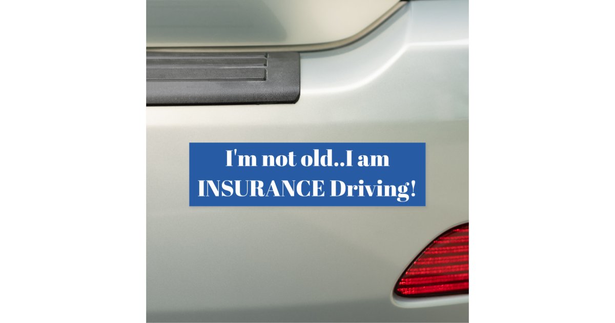 Insurance driving bumper sticker car Zazzle.co.uk