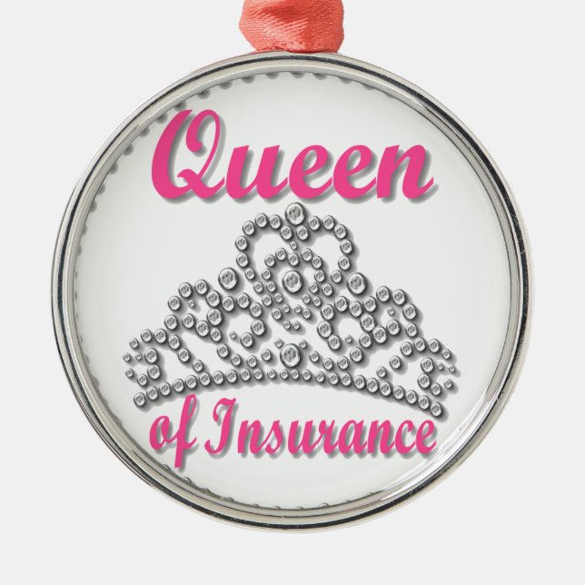 Insurance Queen Metal Tree Decoration (Front)