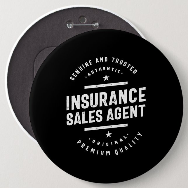 Insurance Sales Agent Job Title Gift 6 Cm Round Badge (Front & Back)