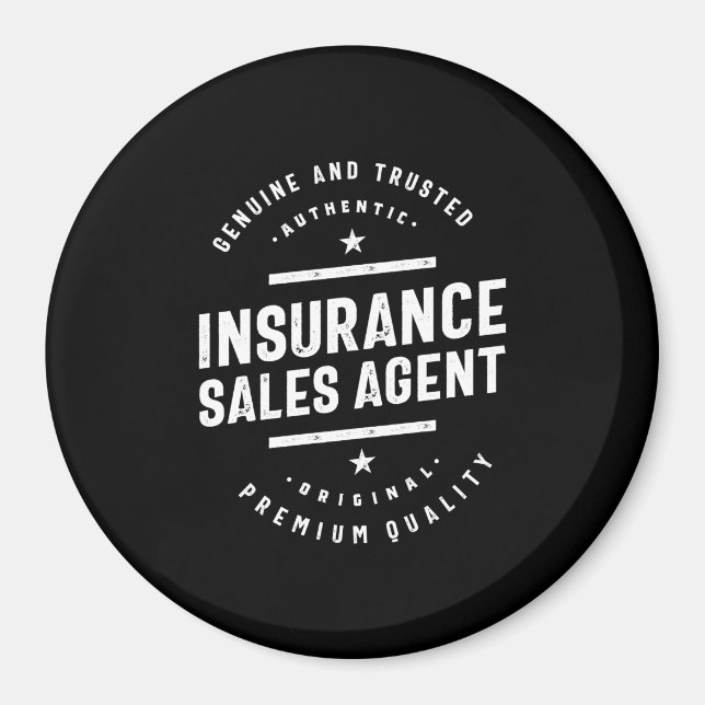 Insurance Sales Agent Job Title Gift Magnet (Front)