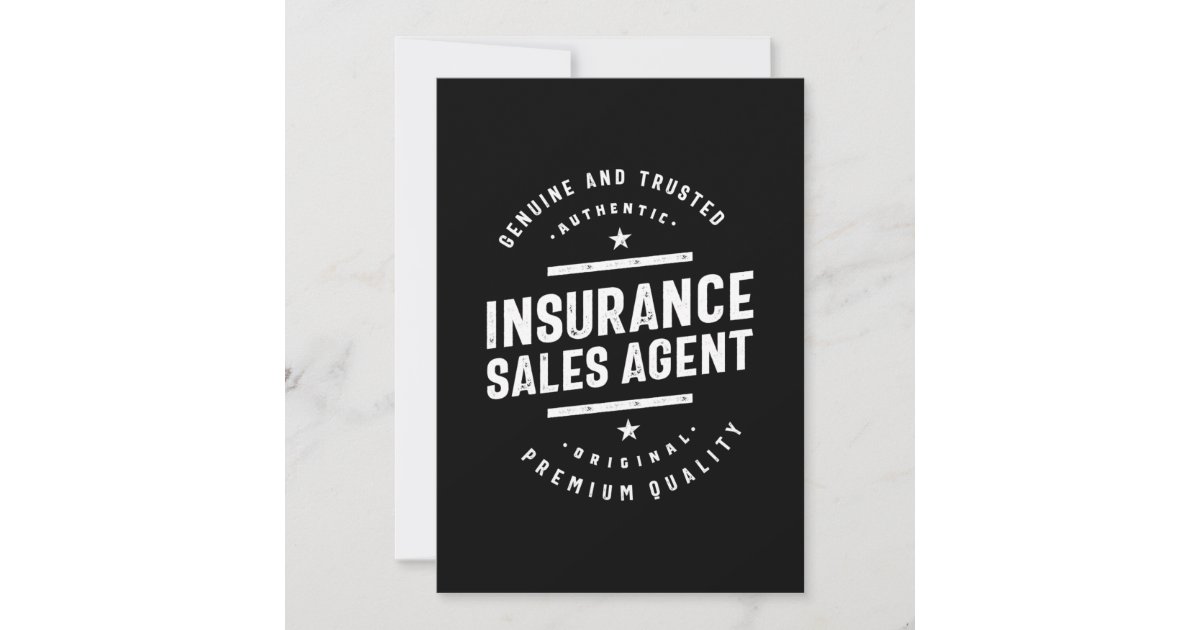 Insurance Sales Agent Job Title Gift Thank You Card Zazzle