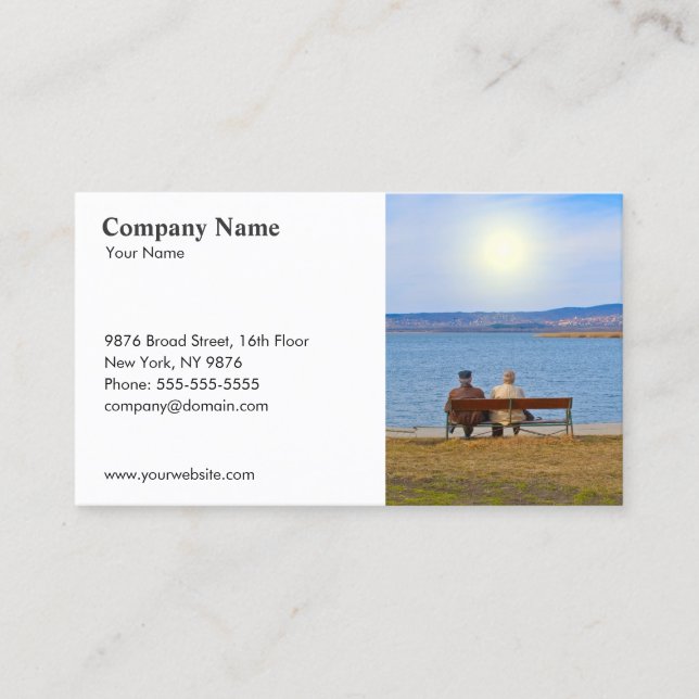 Insurance Senior Couple Business Card (Front)
