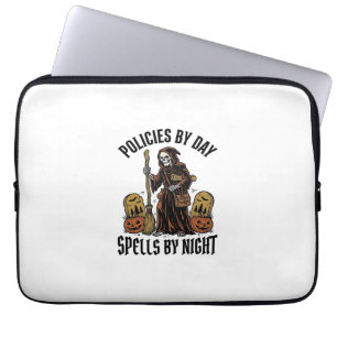 Insurance Witch Shirt Funny Halloween Agent Graphi Laptop Sleeve