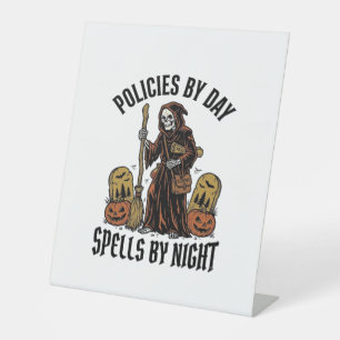 Insurance Witch Shirt Funny Halloween Agent Graphi Pedestal Sign