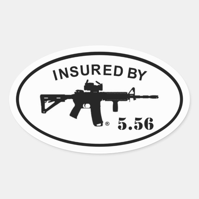 Insured By 5.56 Sticker (Front)