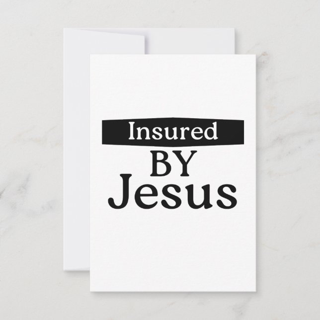 Insured By Jesus Christian Faith Encouragement Card (Front)