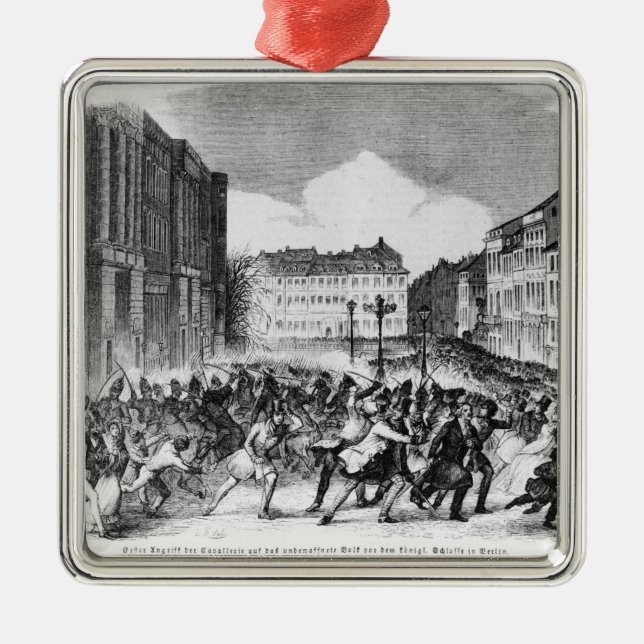 Insurrection in Berlin Metal Tree Decoration (Front)