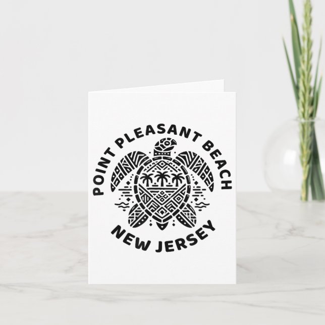 Int Pleasant Beach New Jersey Nj Boy Girl Men Wome Card (Front)