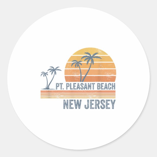 Int Pleasant Beach New Jersey Nj Boy Girl Men Wome Classic Round Sticker (Front)