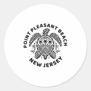 Int Pleasant Beach New Jersey Nj Boy Girl Men Wome Classic Round Sticker