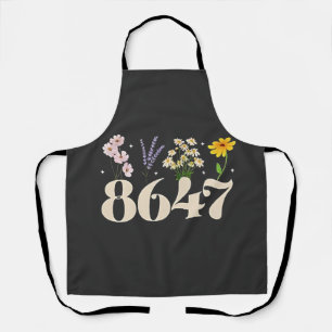 intage 8647, Anti Trump, Floral Feminist, Subtle Apron