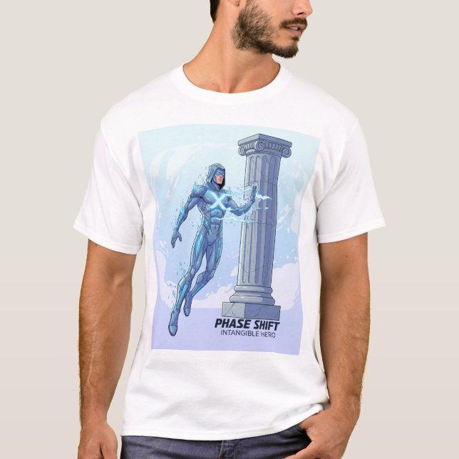 ✨ Intangible Hero – Futuristic Superhero T-Shirt ✨ (Front)