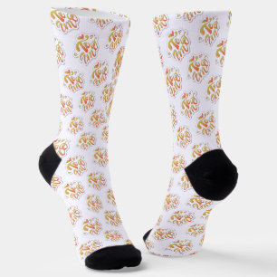 integral printing I love you Socks