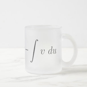 Integration by parts frosted glass coffee mug