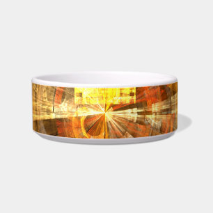 Integrity Abstract Art Cat Bowl