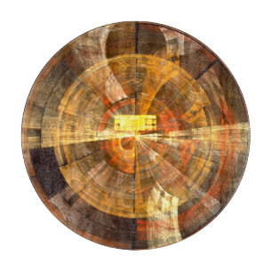 Integrity Abstract Art Circle Cutting Board