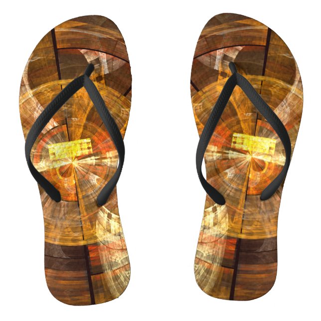 Integrity Abstract Art Flip Flops (Footbed)